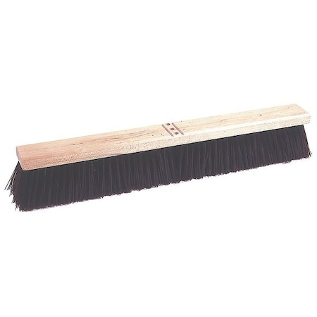 Tough Guy 24 in Sweep Face Push Broom Head, Stiff, Synthetic, Maroon 4KNC4