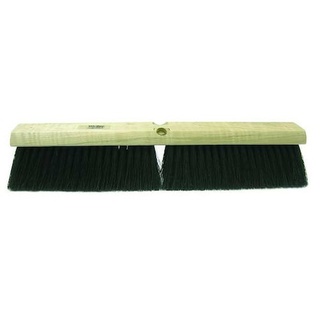 Tough Guy 16 in Sweep Face Push Broom Head, Soft, Natural, Black 4KNA2
