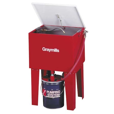 Graymills Parts Washer, Solvent, 5 Gal, Length 24 In H42RN