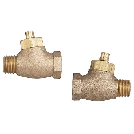 Powers Straight Check Stop, 1/2In IPS, PK2 141-176