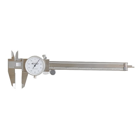 Westward Dial Caliper, 0-6 In, 1 5/8 In Jaw 4KU74