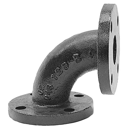 Anvil 90 Degree Long Sweep Elbow 90 Degree Long Sweep Elbow, 3" Pipe, Flanged, Cast Iron, Class 125 0306009804
