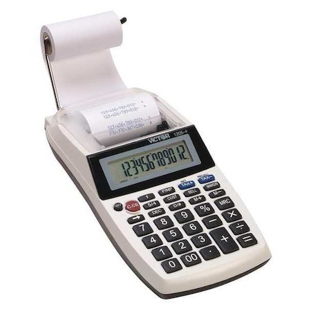 Victor Technology Portable Desktop Calculator, LCD, 12 Digit 1205-4