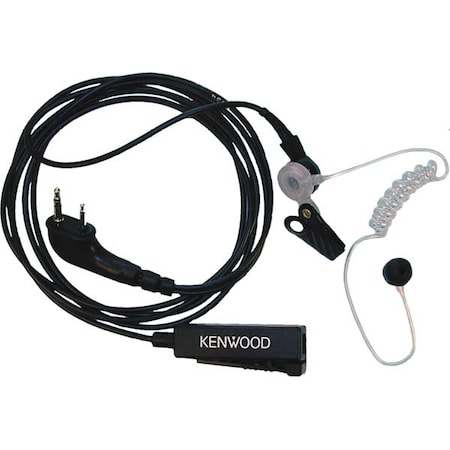 Kenwood Two-wire Palm Mic with Earpiece, Black KHS-8BL