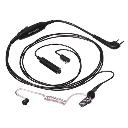 Kenwood Three-wire Lapel Mic with Earpiece, Black KHS-9BL