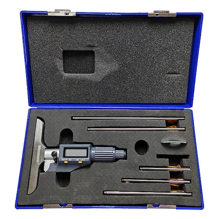 Westward Depth Micrometer, 0 to 6", Electronic 4KY22