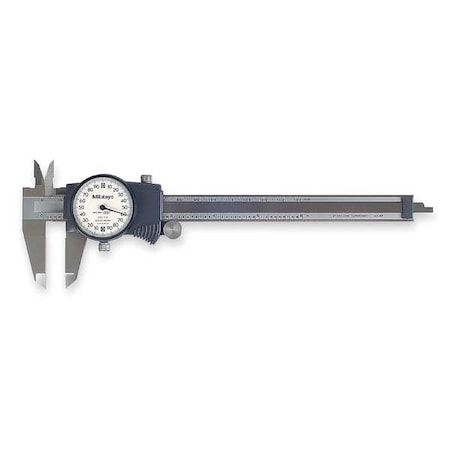 MITUTOYO Dial Caliper, 0-6 In, Dial A 505-740J