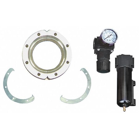 Exair Air Wipe Kit, 1/4 In NPT, 4 In Dia., Alum 2454 | Zoro