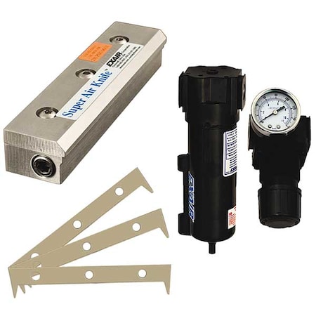Exair Air Knife Kit, 1/4 In NPT, 24 In L, SS 110224SS