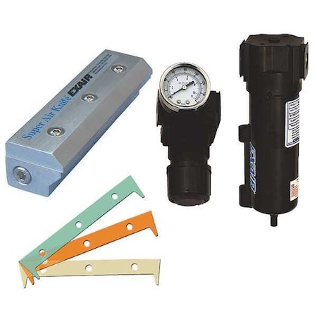 air.様 HARU＋IDEAL CUT Exair Air Knife Kit, 1/4 In NPT, 18 In L, Al 110218 | Zoro