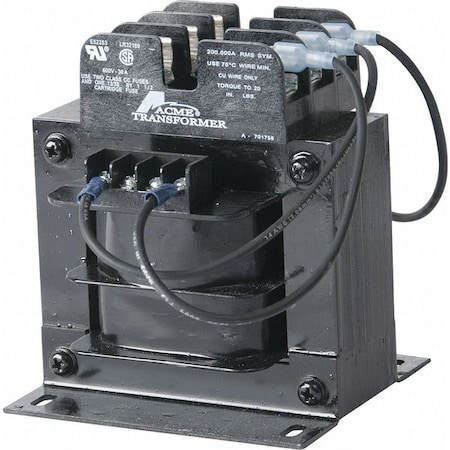 Acme Electric Control Transformer, 250 VA, 80 Degrees C, 115 V AC, 208 V AC TBGR69303F3