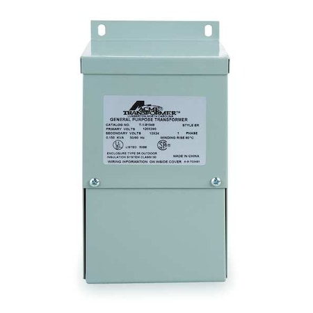 ACME ELECTRIC Transformer, 120/240VAC, 16/32VAC, 500VA, Color: Gray T181058