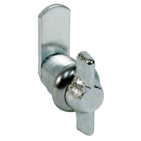 Compx Fort Keyless Wing-Handle Cam Locks, Bright Nickel, 15/64 in For Door Thickness, 0 Number of Keys MFWTT058