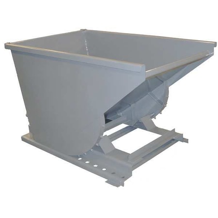 ZORO SELECT Self Dumping Hopper, Medium Duty, Gray 5077 GRAY