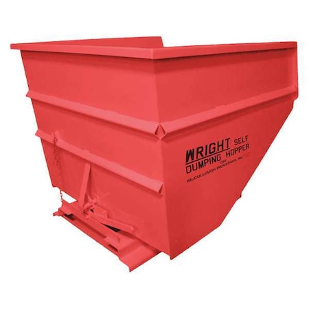 Zoro Select Self Dumping Hopper, Medium Duty, Red 30077 RED