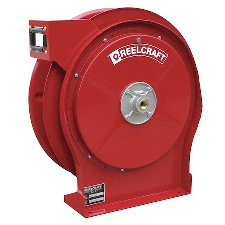 Reelcraft Spring Return Hose Reel, 3/8 in Hose Diameter, 50 ft Length, 500 psi Max. Pressure, Brass, Red 5605 OLP