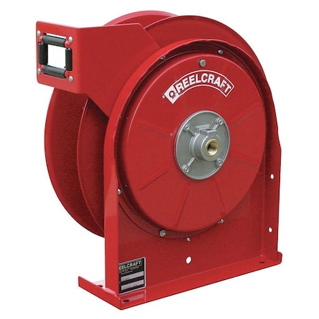 Reelcraft Spring Return Hose Reel, 3/8 in Hose Diameter, 25 ft Length, 500 psi Max. Pressure, Brass, Red 4600 OLP