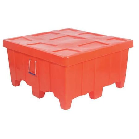 MYTON INDUSTRIES Orange Bulk Container, Plastic, 18 cu ft Volume Capacity 4LMC8