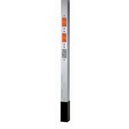 Hubbell Wiring Device-Kellems Alum Service Pole, Gray, 10 ft. 2"L, 2.13"W HBLPP10SA