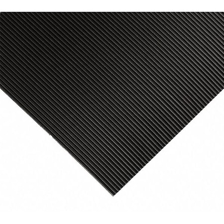 Wearwell Black Switchboard Runner, 1/4" Thick, Vinyl 702