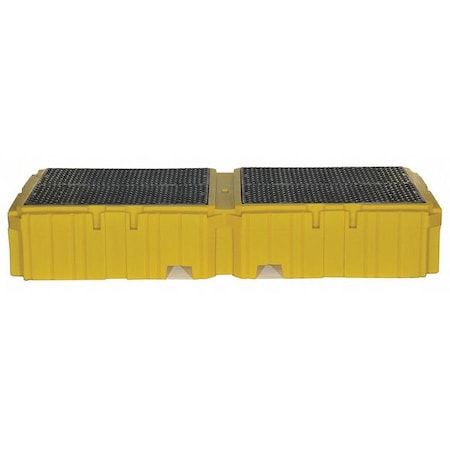 Ultratech Spill Pallet, 535 gal Spill Capacity, 0 Drums, 8,000 lb Load Capacity, Polyethylene 1144