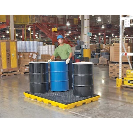 Ultratech Spill Deck, 66 gal Spill Capacity, 6 Drums, 9,000 lb Load Capacity, Polyethylene 1175