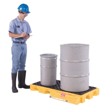 Ultratech Spill Deck, 88 gal Spill Capacity, 2 Drums, 3,000 lb Load Capacity, Polyethylene 2329
