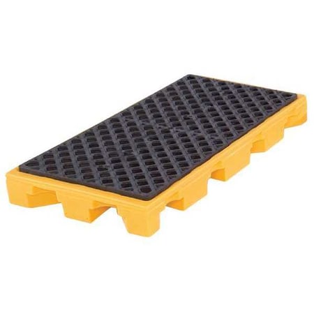 Ultratech Drum Spill Deck, 22 Gallon Spill Capacity, 2 Drums, 3,000 lb Load Capacity, Polyethylene, 5 3/4 Ht 1086