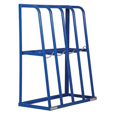 Vestil Starter Vertical Bar Rack, 24 in D, 48 in W, 4 Shelves, Blue SSRT-47