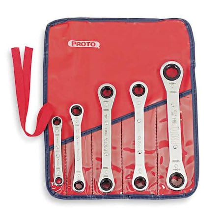 Proto Ratcheting Wrench Set, Double Box End J1190MA