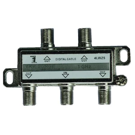 Power First Cable Splitter, 4-Way, F-Type, 1 GHz 4LWZ5