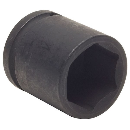 WESTWARD 1/2 in Drive Impact Socket 25 mm Size 6 pt Deep Depth, Black Oxide 5DFP4