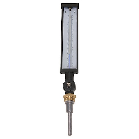 Zoro Select Industrial Thermometer, 0 to 160 F, Accuracy: +/-1% 4LZP7