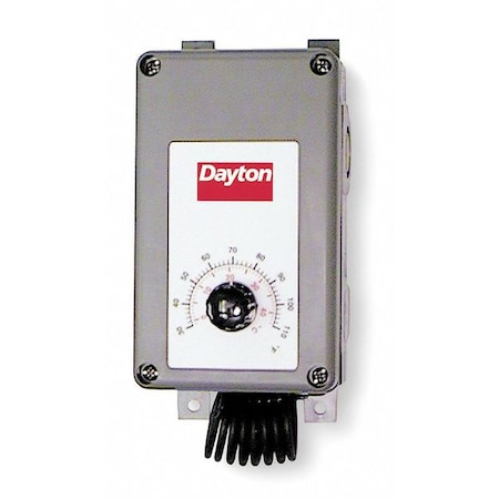 DAYTON Line Volt Mechanical Tstat, Open/Close on Rise, SPDT, 120 to 240VAC 4LZ94