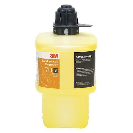 3M Food Service Degreaser, 2L Bottle, Liquid, Yellow 7H
