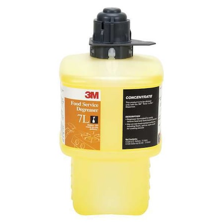 3M Food Service Degreaser, 2L Bottle, Liquid, Yellow 7L