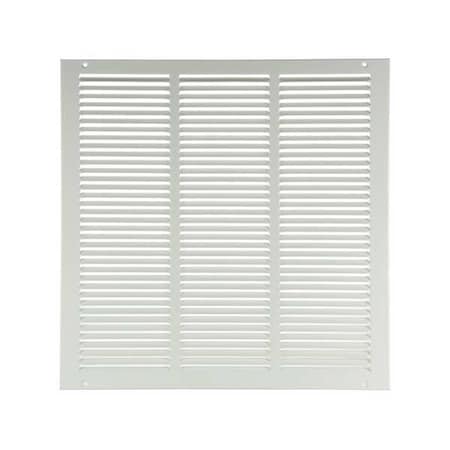 Zoro Select Ceiling/Wall Return Air Grille, 16 in W x 16 in H Opening, 702cfm, White, Steel, 1 Way, Surface Mount 4MJN9