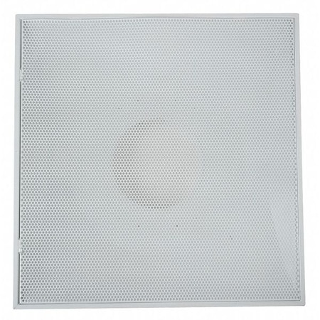 Zoro Select Lay-In Return Air Grille, 8 in W x 8 in H Opening, 490 cfm, White, Steel, One-Way Airflow 4MJV1