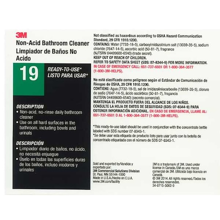 Tolco Secondary Label, Black, Green/White, PK12 340419