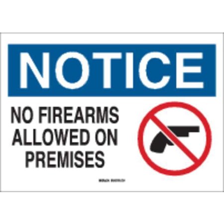 Brady Notice Security Sign, Polyester, Rectangle, English 84908