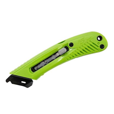 PACIFIC HANDY CUTTER Safety Knife, 3 Fixed Blade Depths, Safety Point, Plastic, 6 in L. S5R