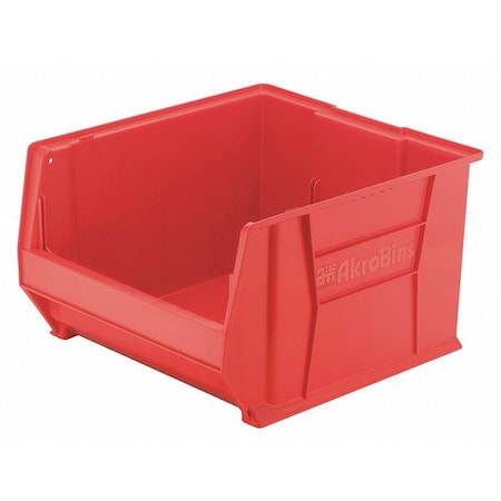 AKRO-MILS 300 lb Storage Bin, Plastic, 18 1/4 in W, 12 in H, Red, 23 7/8 in L 30289RED