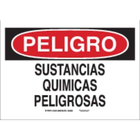 Brady Danger Sign, 14 in Height, 10 in Width, Fiberglass, Rectangle, Spanish 39161
