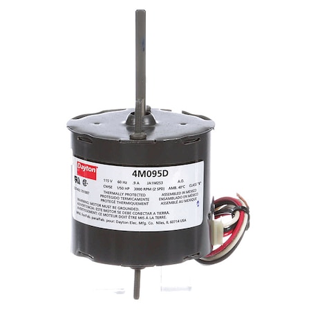 Dayton HVAC Motor, 1/50 HP, 3000 rpm, 115V, 3.3 71215938M