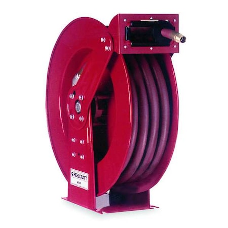 Reelcraft Spring Return Hose Reel, 3/8 in Hose Diameter, 100 ft Length, 300 psi Max. Pressure, Red 81100 OLP