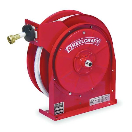 Reelcraft Spring Return Hose Reel, 1/2 in Hose Diameter, 35 ft Length, 150 psi Max. Pressure, PVC, Red A5835 OLBSW23