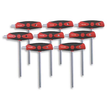 Wiha 8 Piece Metric T-Shape Hex Key Set, 54095 54095