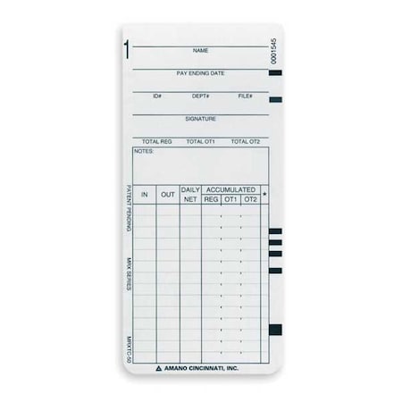 Amano Card, Time, PK1000 ARX-104450