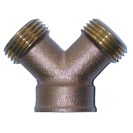 ZORO SELECT Hose Y Connector, 2 Way, GHT 4NDT2