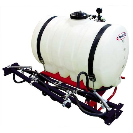 Fimco 55 gal. Cordless Vehicle Mounted Sprayer, Polyethylene, 25 ft L Hose, Cone Nozzle Spray Pattern LG-55-3PT-308